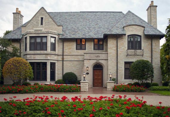 Outdoor Lanterns for 1920 Stone Tudor Residence