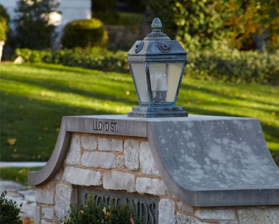 Pier Lantern for Historic Neighborhood Entrance Signs