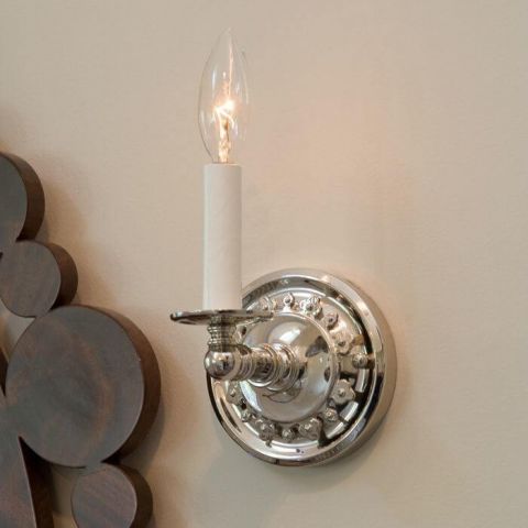 Argine™ One Light Straight Arm Sconce with electric candle