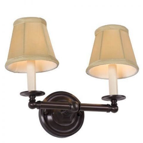 Ballantrae™ Two Light Straight Arm Sconce with electric candles