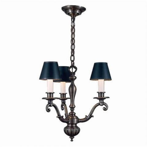 Canterbury™ Three Light Curved Arm Chandelier with electric candles
