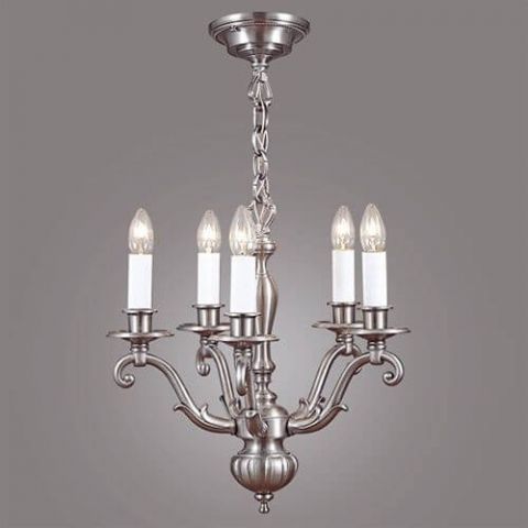 Canterbury™ Five Light Curved Arm Chandelier with electric candles