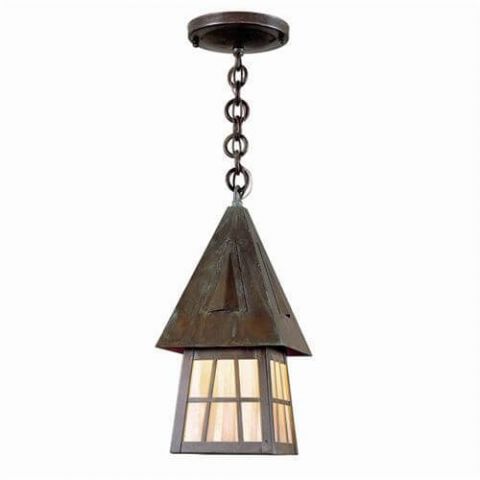 European Country Lantern™ 6 in. Wide Chain Hung Exterior Pendant Light