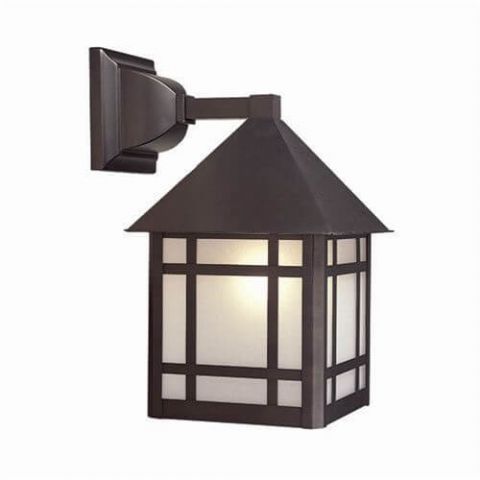 Bungalow Lantern™ 8 in. Wide Straight Arm Exterior Wall Light