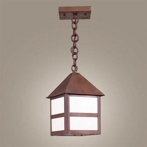 Bungalow Lantern™ 8 in. Wide Chain Hung Exterior Pendant Light