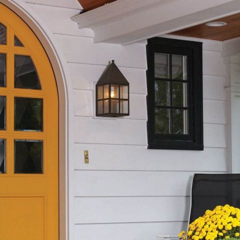 Carriage™ Lantern 8 in. Wide Flush Exterior Wall Light