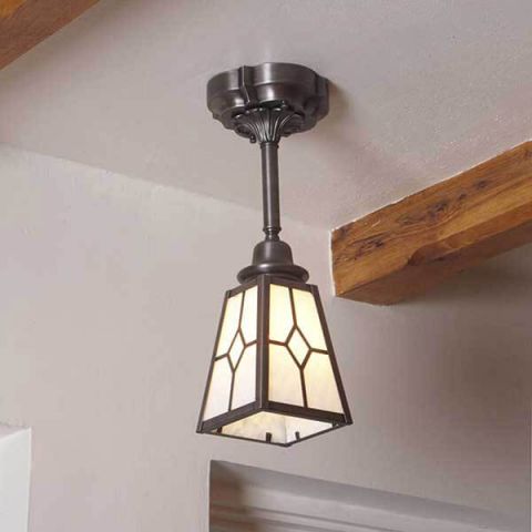 Traditional one light pendant with lantern shade