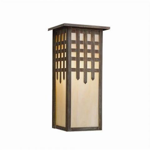 Castle Gate Lantern™ 6 in. Wide Flush Exterior Wall Light with Roof