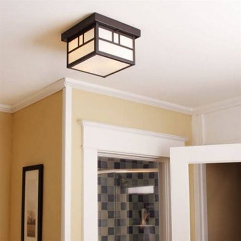 Ravenwood Lantern™ 8 in. Wide Semi Flush Exterior Ceiling Light