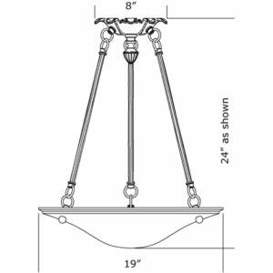 Navarra Alabaster 19" Ornate Multi-Stem Pendant