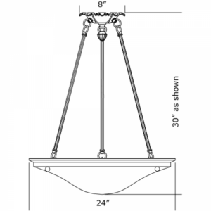 Navarra Alabaster 24" Ornate Multi-Stem Pendant