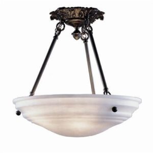 Hampton Alabaster 18" Ornate Multi-Stem Pendant