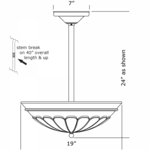 Petal Alabaster 19" Single-Stem Pendant