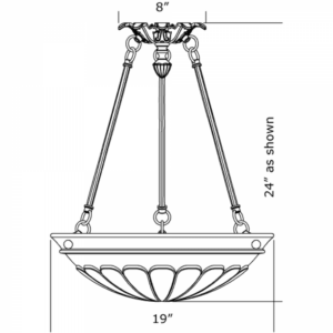 Petal Alabaster 19" Ornate Multi-Stem Pendant