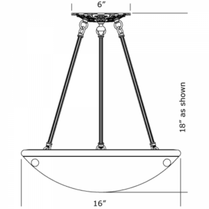 Empire Alabaster 16" Ornate Multi-Stem Pendant
