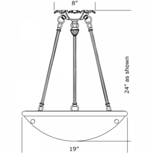Empire Alabaster 19" Ornate Multi-Stem Pendant