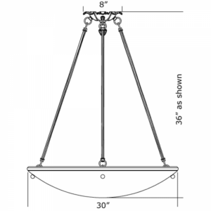 Empire Alabaster 30" Ornate Multi-Stem Pendant