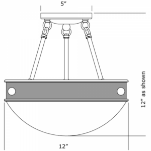 Tuscany with Band Alabaster 12" Multi-Stem Pendant