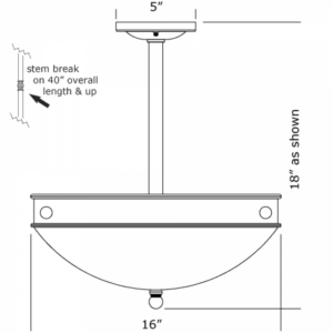 Tuscany Alabaster 16" Single-Stem Pendant