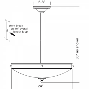 Tuscany Alabaster 24" Single-Stem Pendant