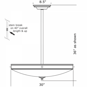 Tuscany Alabaster 30" Single-Stem Pendant