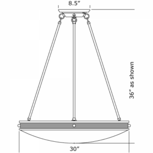 Tuscany with Band Alabaster 30" Multi-Stem Pendant