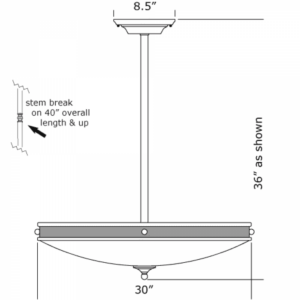 Tuscany with Band Alabaster 30" Single-Stem Pendant