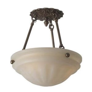 Palladian Alabaster 12" Ornate Multi-Stem Pendant