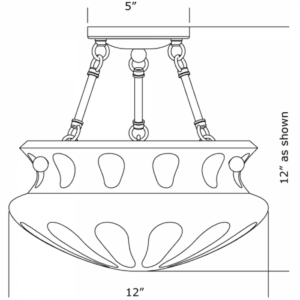 Pantheon Alabaster 12" Multi-Stem Pendant