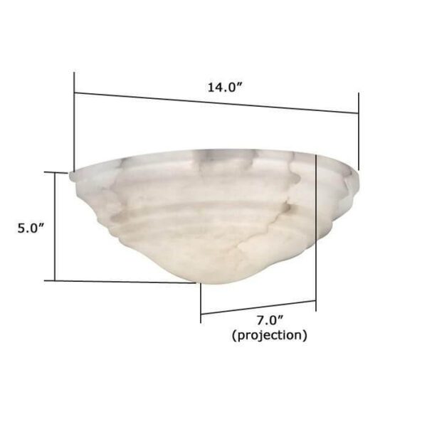 Hampton Alabaster 14″ Wall Sconce - Brass Light Gallery