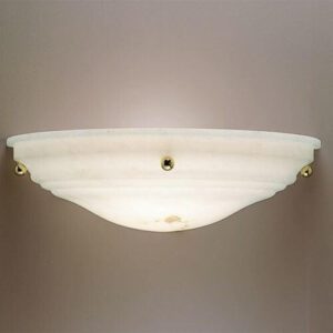 Hampton Alabaster 18″ Ball Finials Wall Sconce