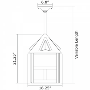 Cottage™ Exterior 16" Wide Solid Stem Pendant