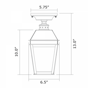 Provincial™ Exterior 6" Semi Flush Ceiling Fixture