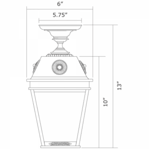French Country™ Exterior 6" Semi Flush Ceiling Fixture