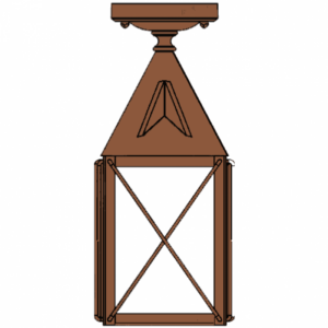 Lancaster™ Exterior 6" Semi Flush Ceiling Fixture