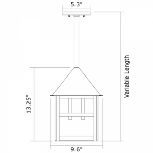 Bungalow™ Exterior 10" Wide Solid Stem Pendant