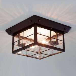 Lancaster™ Exterior 12" Flush Ceiling Fixture