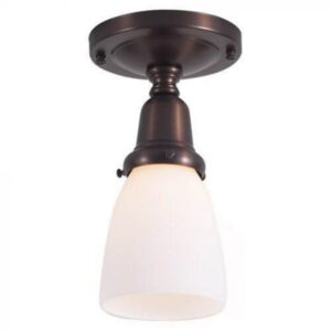 One Light Flush Ceiling Fixture With 2-1/4" Shade Holder