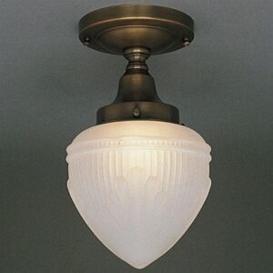 One Light Flush Ceiling Fixture With 3-1/4" Shade Holder
