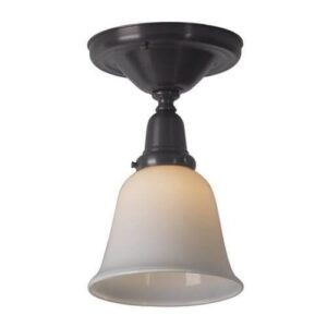 One Light Flush Ceiling Fixture With 2-1/4" Shade Holder