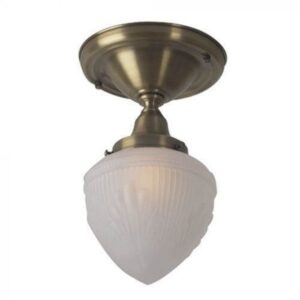 One Light Flush Ceiling Fixture With 3-1/4" Shade Holder