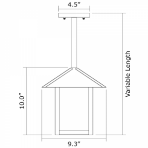 Pine Lake™ Exterior 9" Wide Solid Stem Pendant