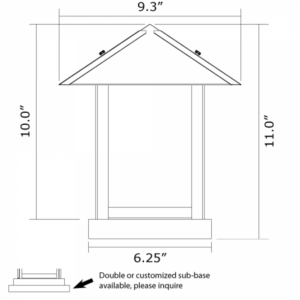 Pine Lake™ Lantern 9" Wide Exterior Pier Light