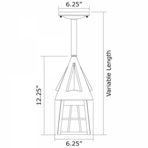 European Country™ Exterior 6" Wide Solid Stem Pendant
