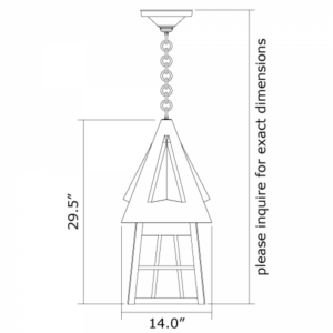 European Country™ Exterior 14" Wide Chain Hung Pendant
