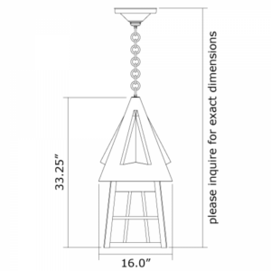 European Country™ Exterior 16" Wide Chain Hung Pendant