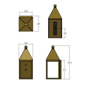 Carriage™ Exterior 4" Wide Flush Wall Light