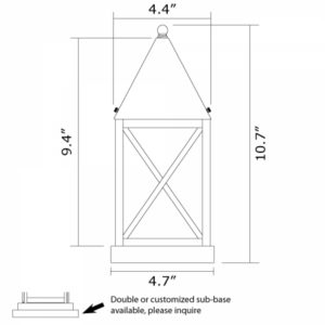 Carriage™ Exterior 4" Wide Pier Light
