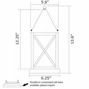 Carriage™ Exterior 6" Wide Pier Light