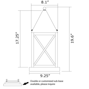 Carriage™ Exterior 8" Wide Pier Light